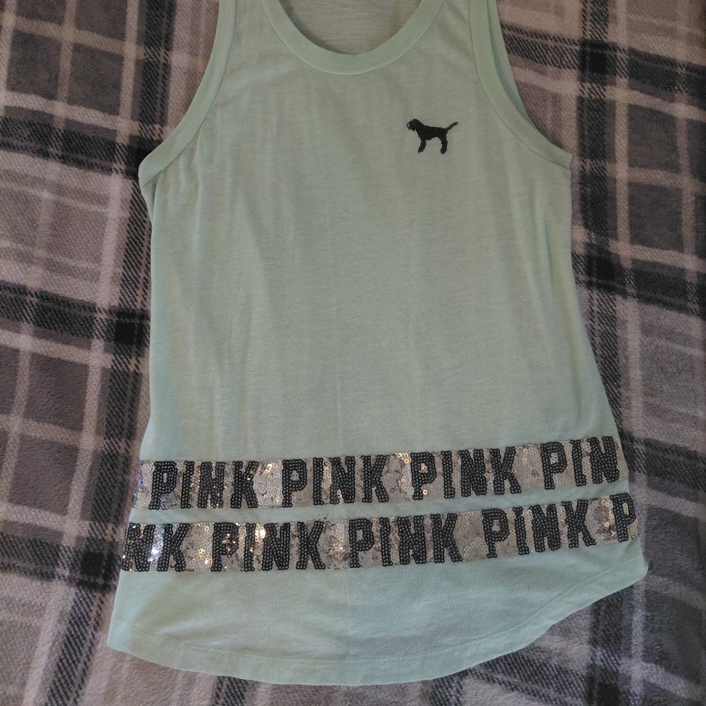 Mint Green PINK Tank Top